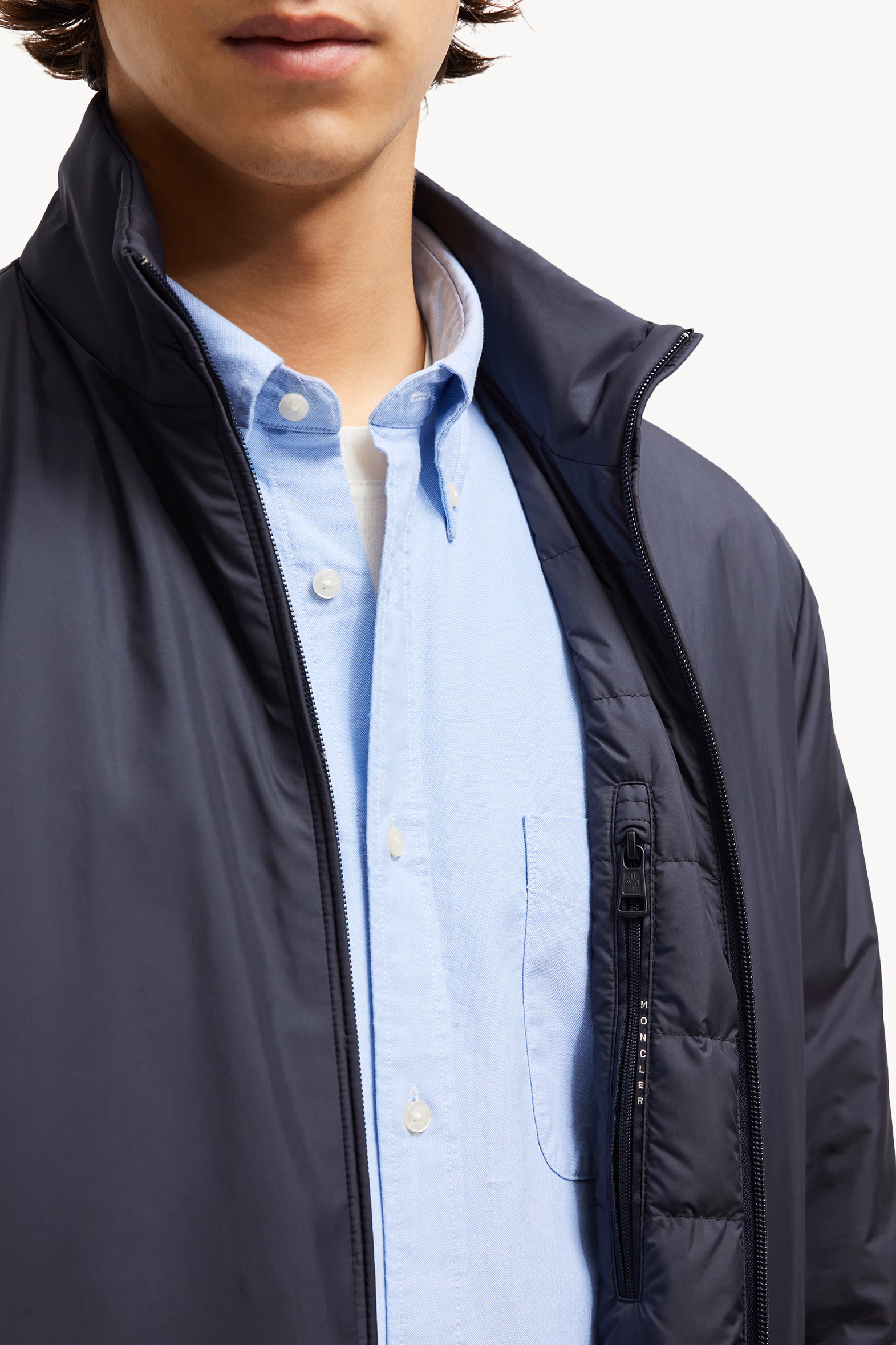 Plumífero corto Berre Hombre Azul oscuro Moncler 6
